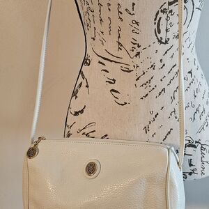 Liz Claiborne White Crossbody Bag with Gold Accents